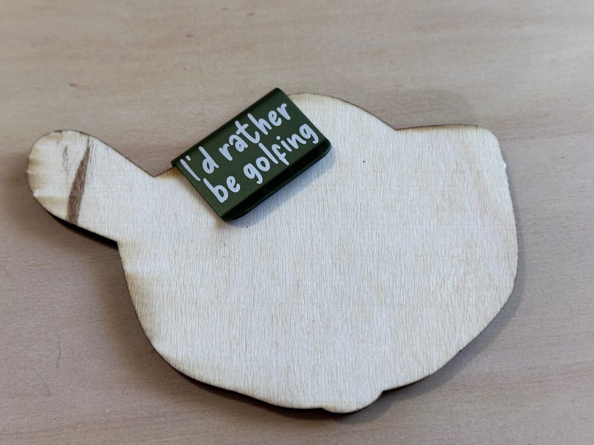 Rather Be Golfing metal hat clip