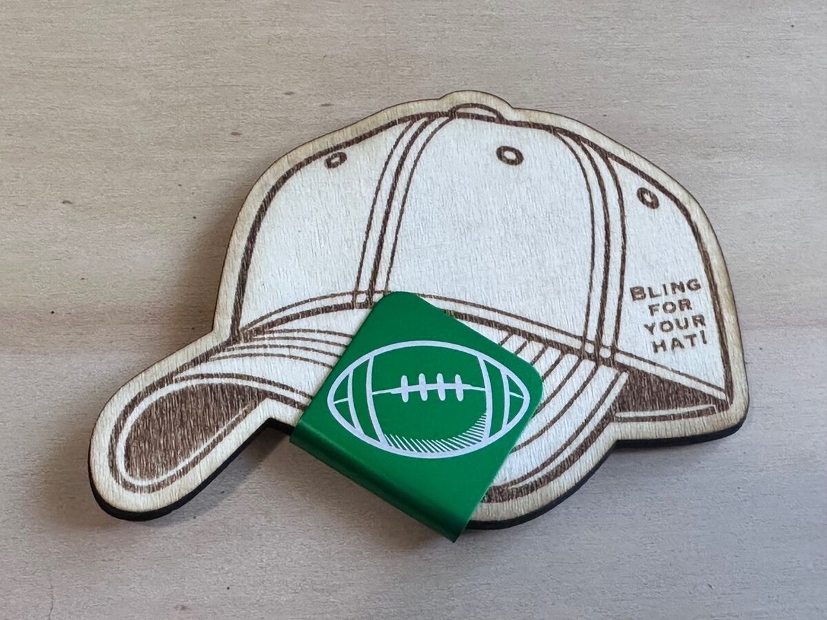 Football metal hat clip