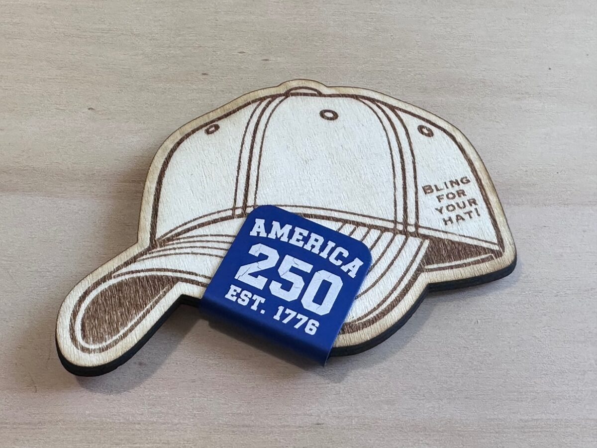 America 250 metal hat clip