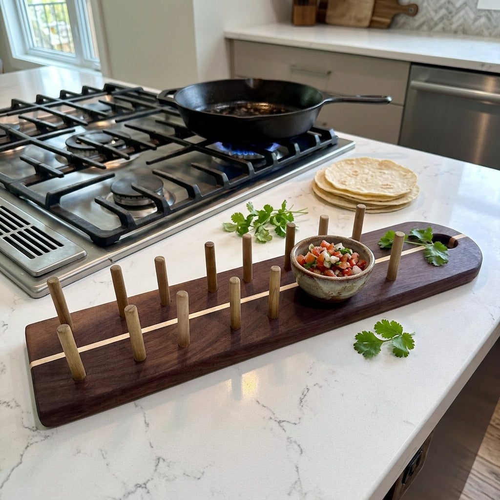 Taco Serving Board in Walnut